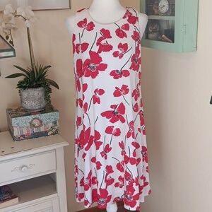 Anne Klein Poppy Swing Dress. Floral.